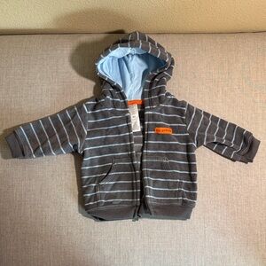 The Children's Place Gray and Blue Striped Hoodie